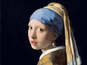 Картина "Девушка с жемчужной серёжкой" Вермеера на выставке в Болонье