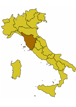 Тоскана на карте