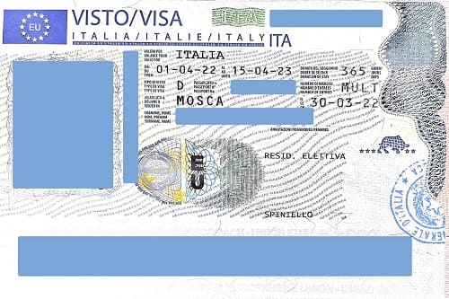 Национальная виза в Италию